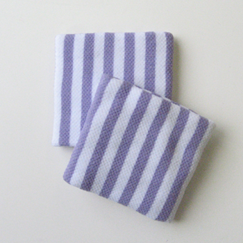 Childs Girls Kids vertical Stripe Lavender Wrist bands [2pairs]